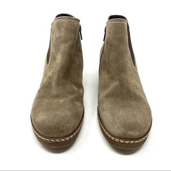 Gabor Lilia Chelsea suede beige heeled ankle boots - Picture 3 of 8